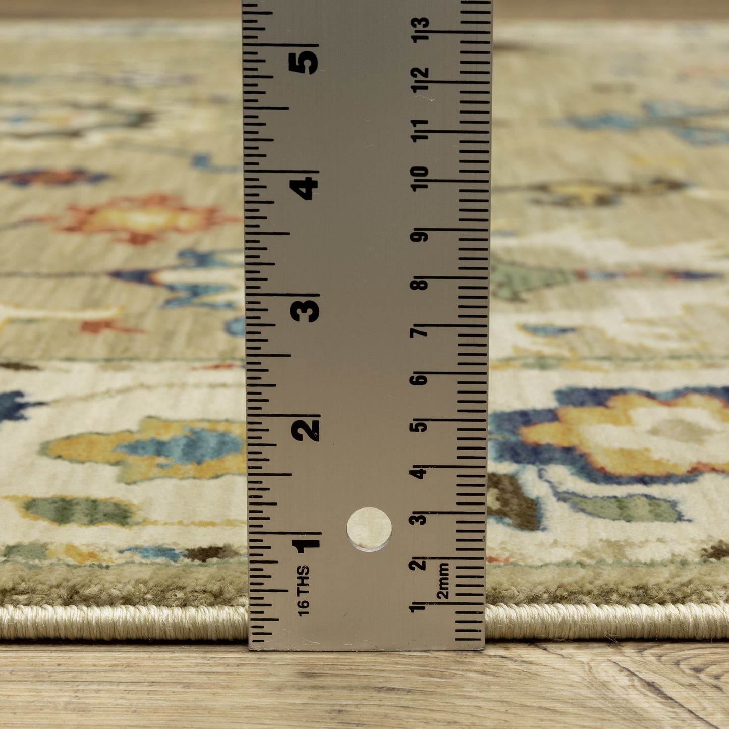 Francesca Floral Beige/ Multi Oriental Cut Pile Rug