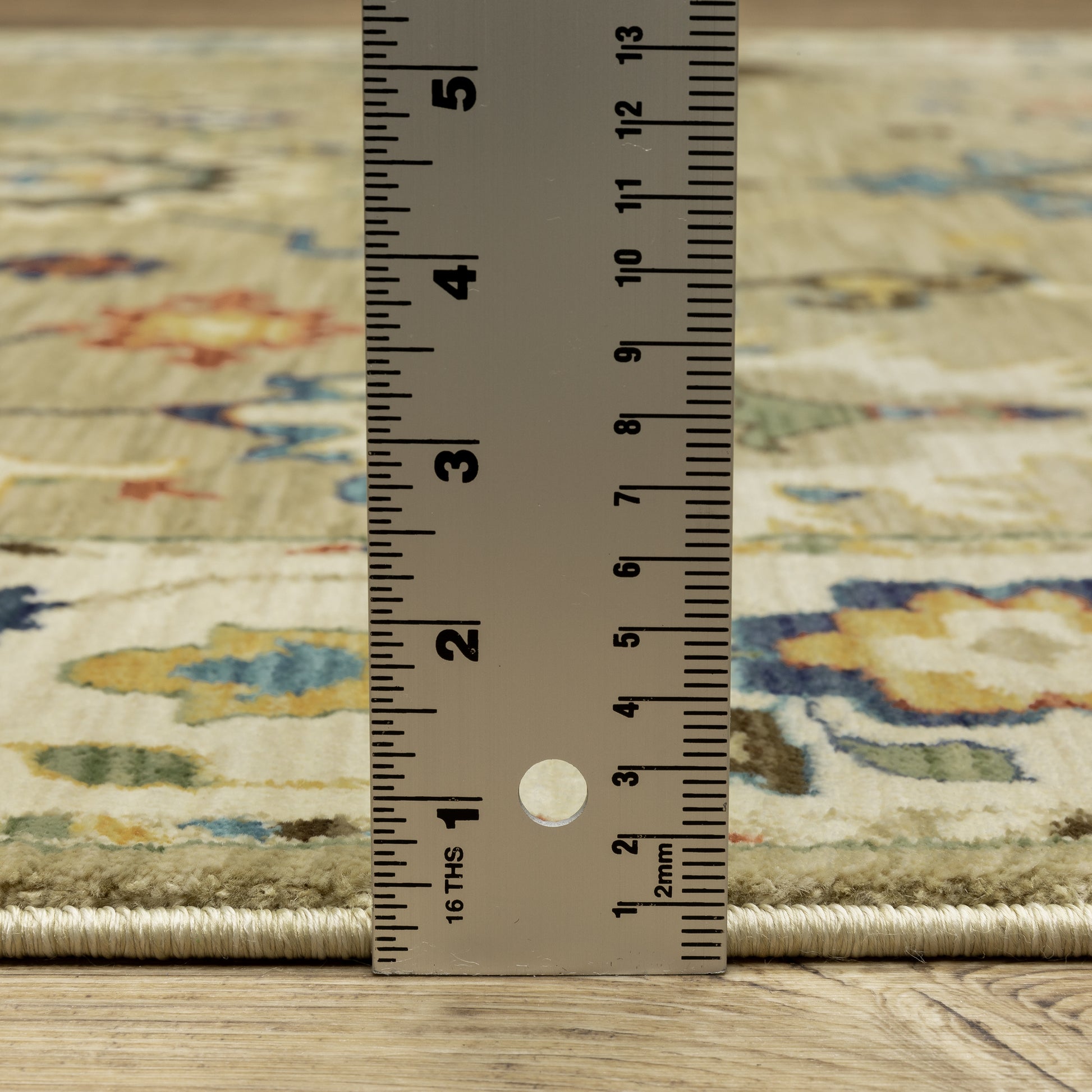 Francesca Floral Beige/ Multi Oriental Cut Pile Rug