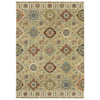 Francesca FR05D Beige Floral Rug