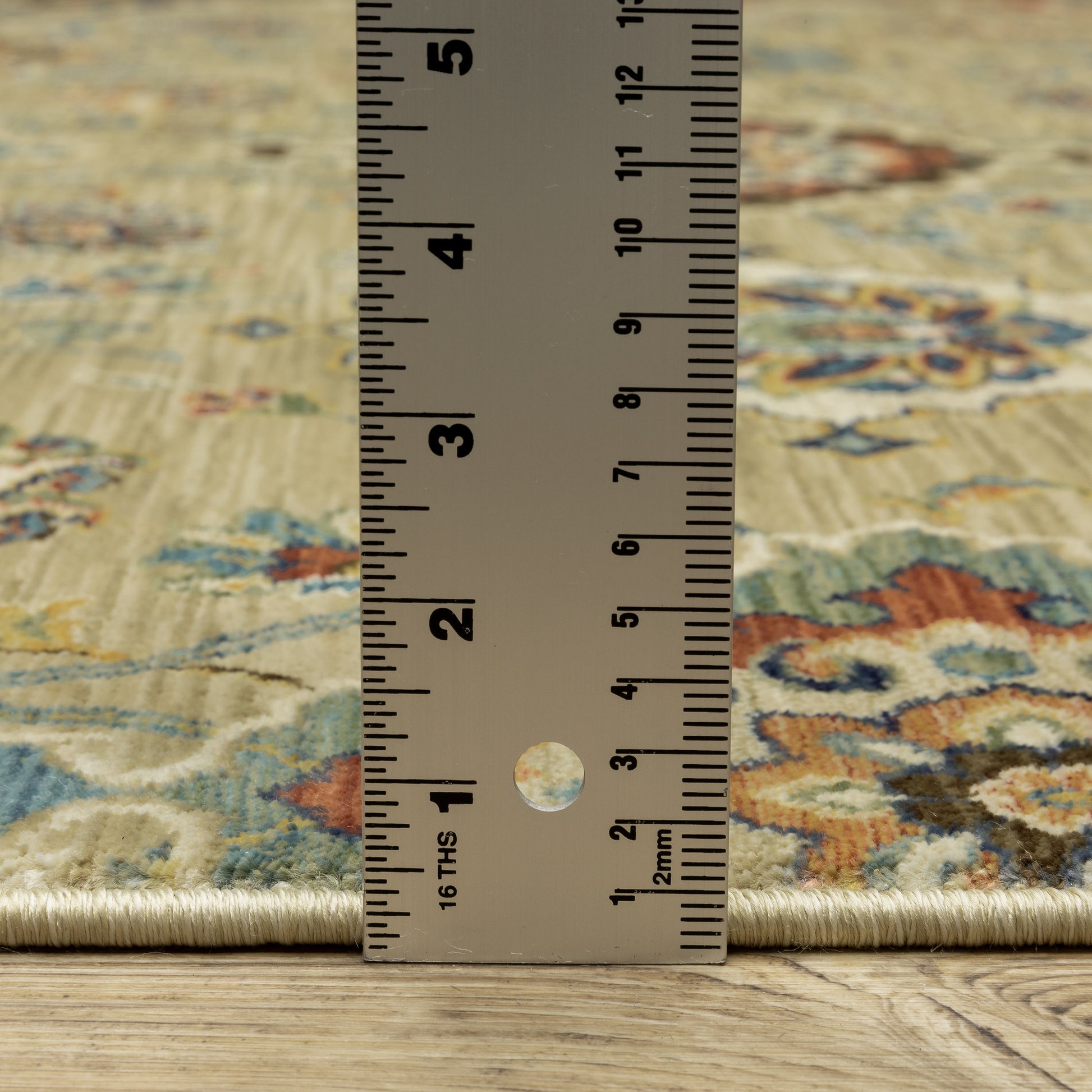 Francesca Floral Beige/ Multi Oriental Cut Pile Rug