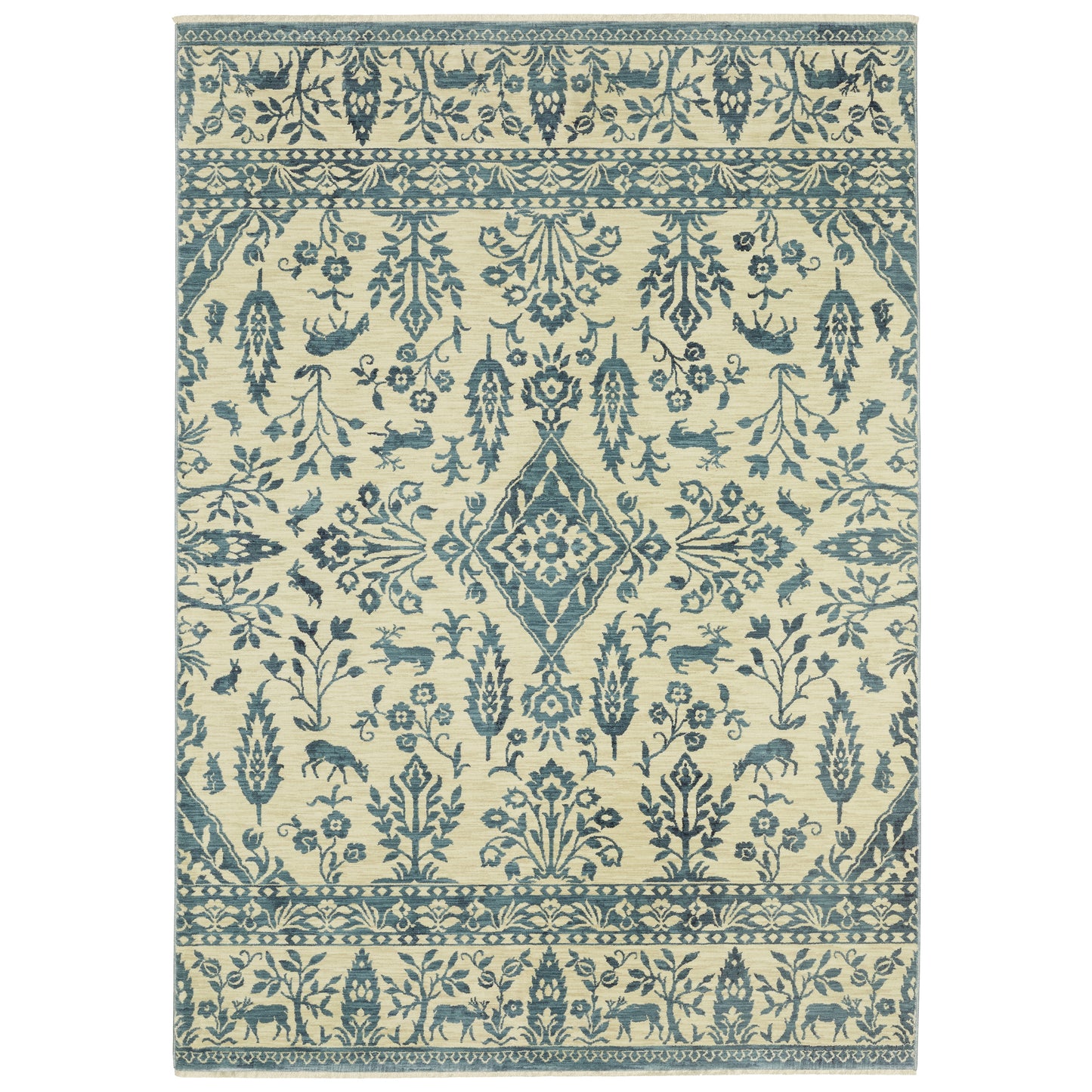 Francesca FR08H Blue Floral Rug