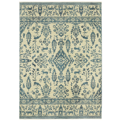 Francesca FR08H Blue Floral Rug