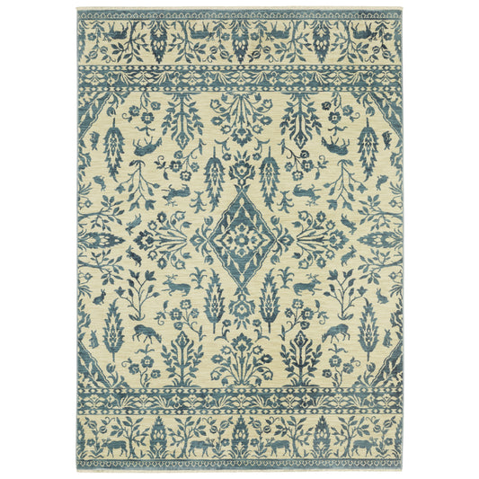 Francesca FR08H Blue Floral Rug