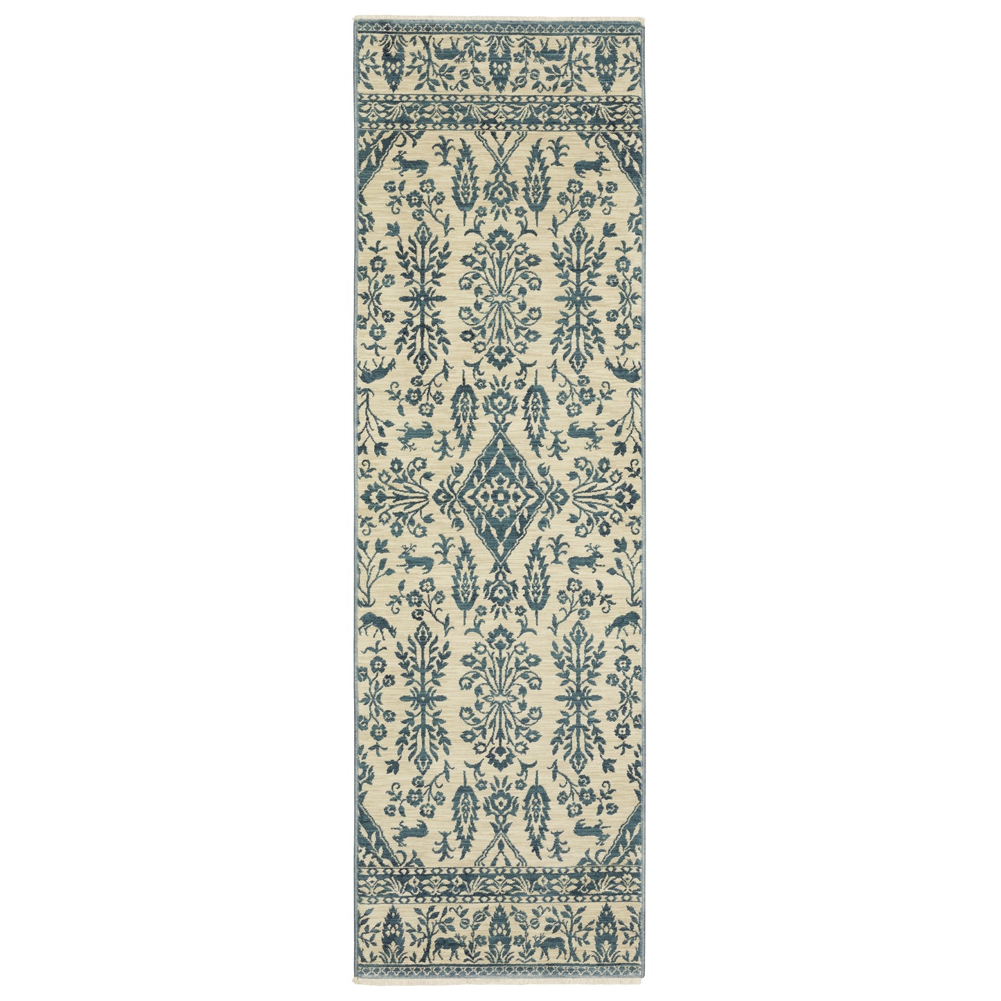 Francesca FR08H Blue Floral Rug