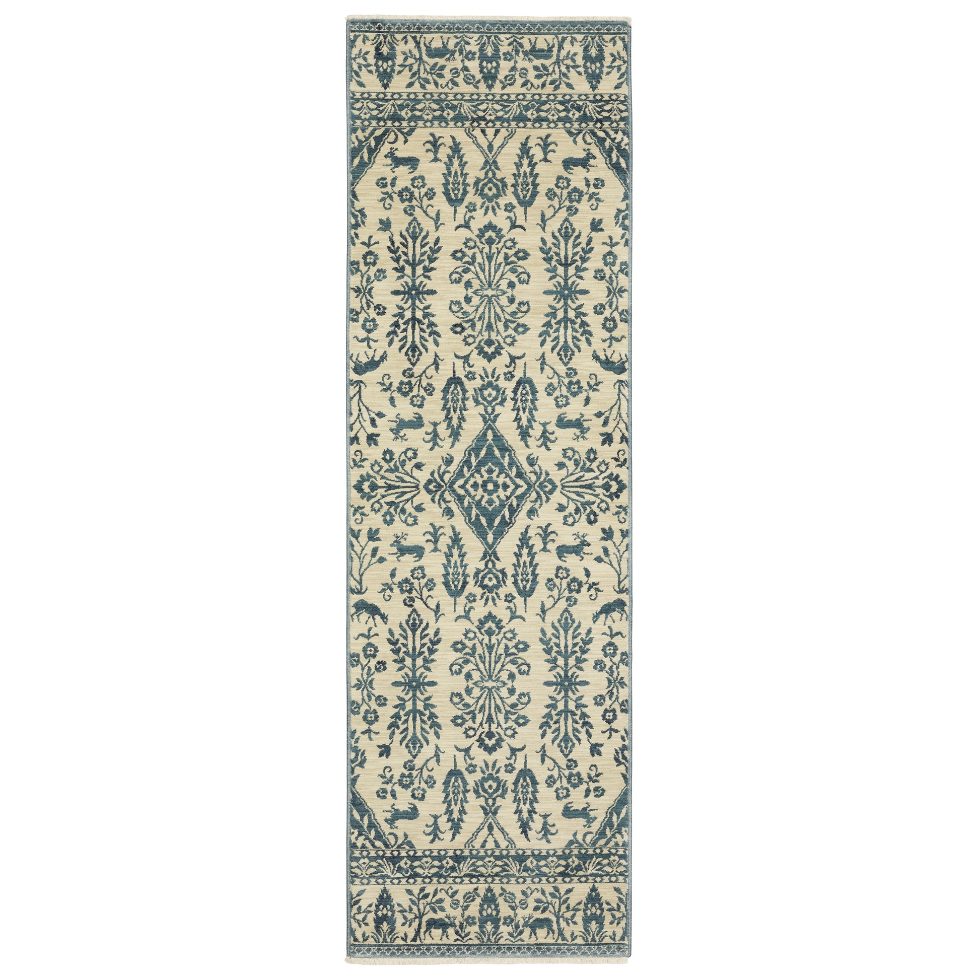 Francesca FR08H Blue Floral Rug