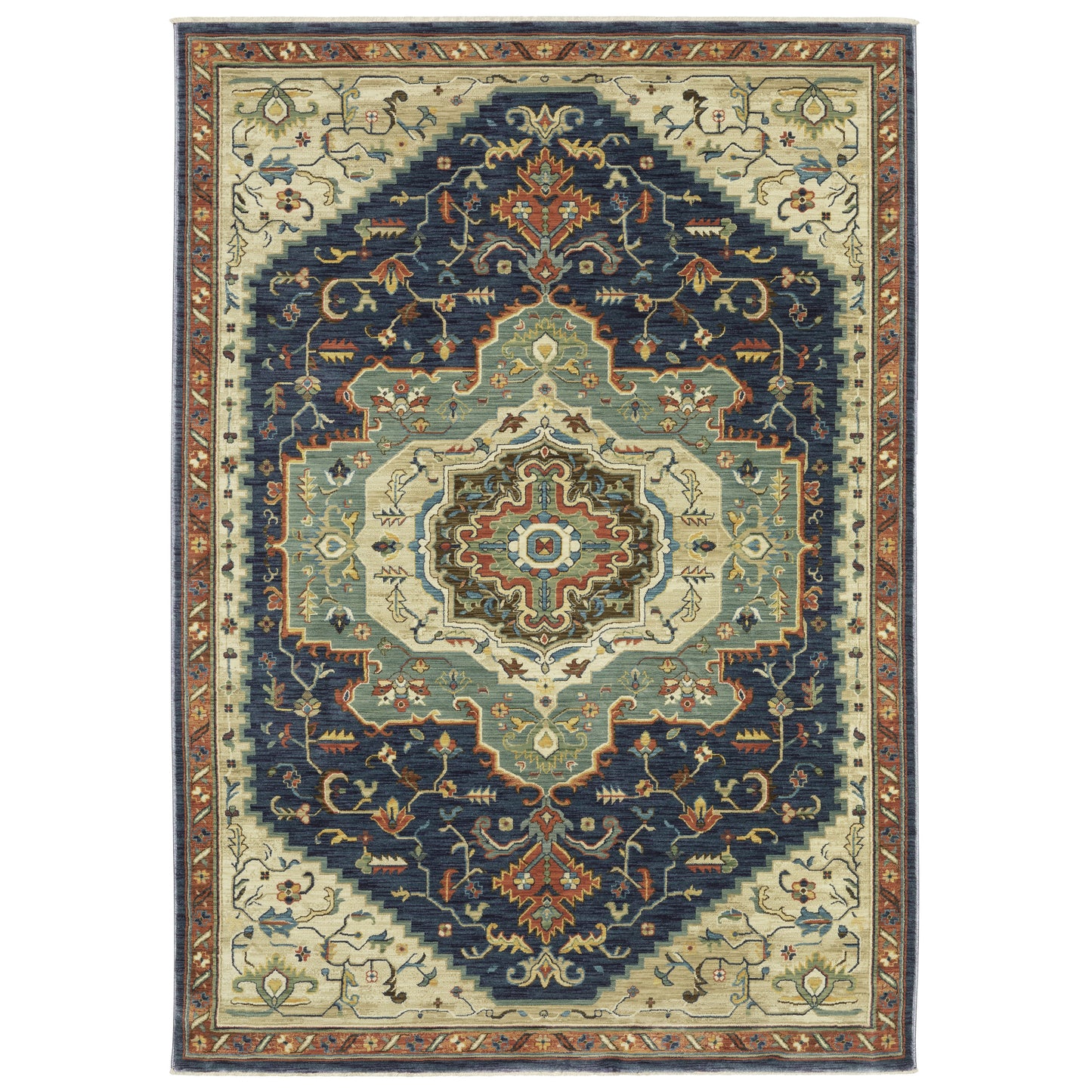 Francesca FR09F Blue Medallion Rug