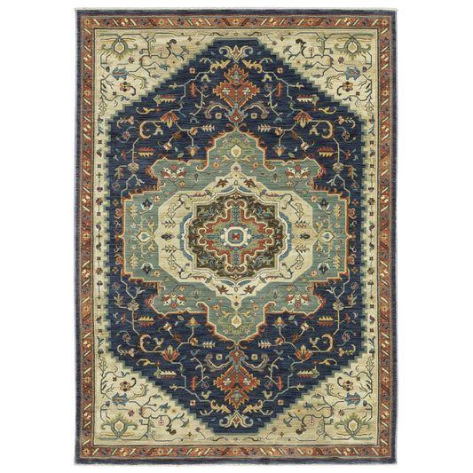 Francesca FR09F Blue Medallion Rug