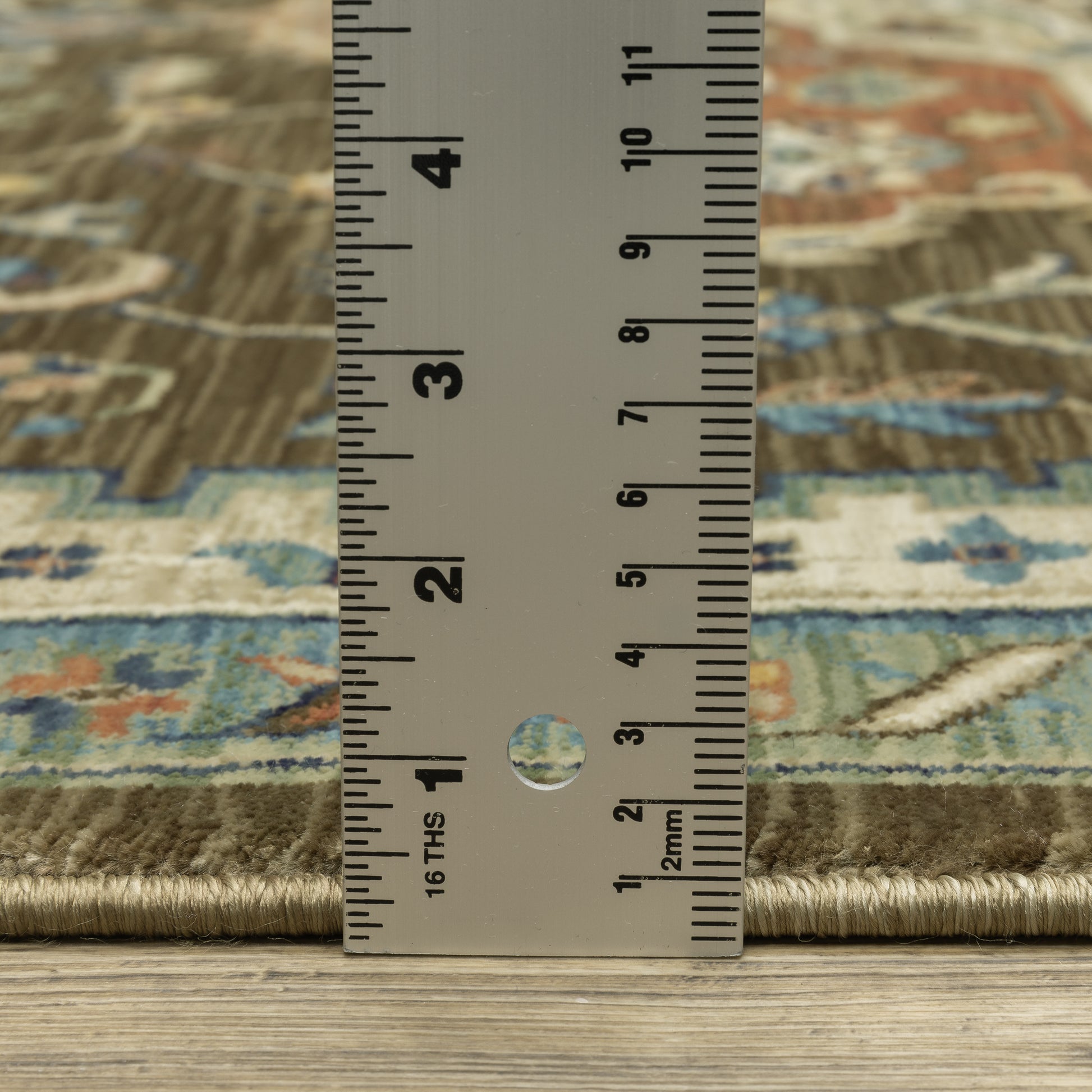 Francesca Medallion Brown/ Multi Oriental Cut Pile Rug