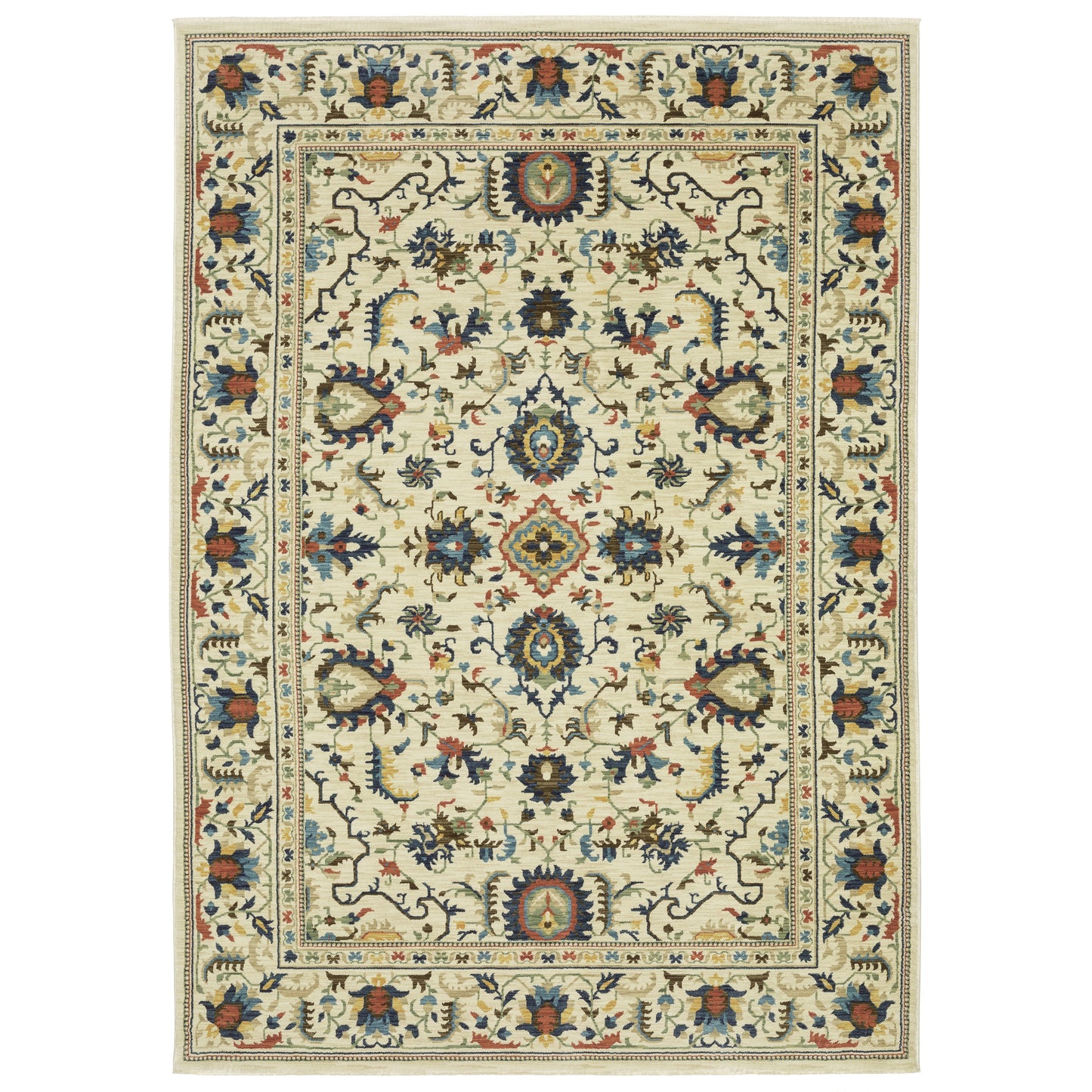 Francesca FR10A Ivory Floral Rug