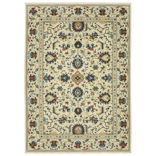 Francesca FR10A Ivory Floral Rug