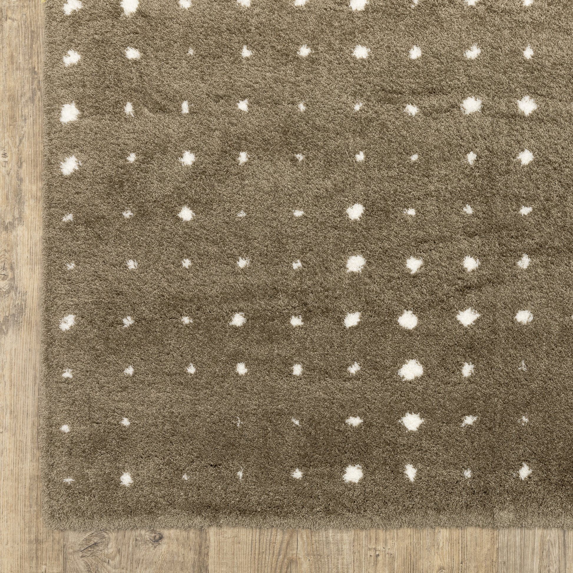 Galileo Circles Brown/ Ivory Geometric Cut Pile Rug