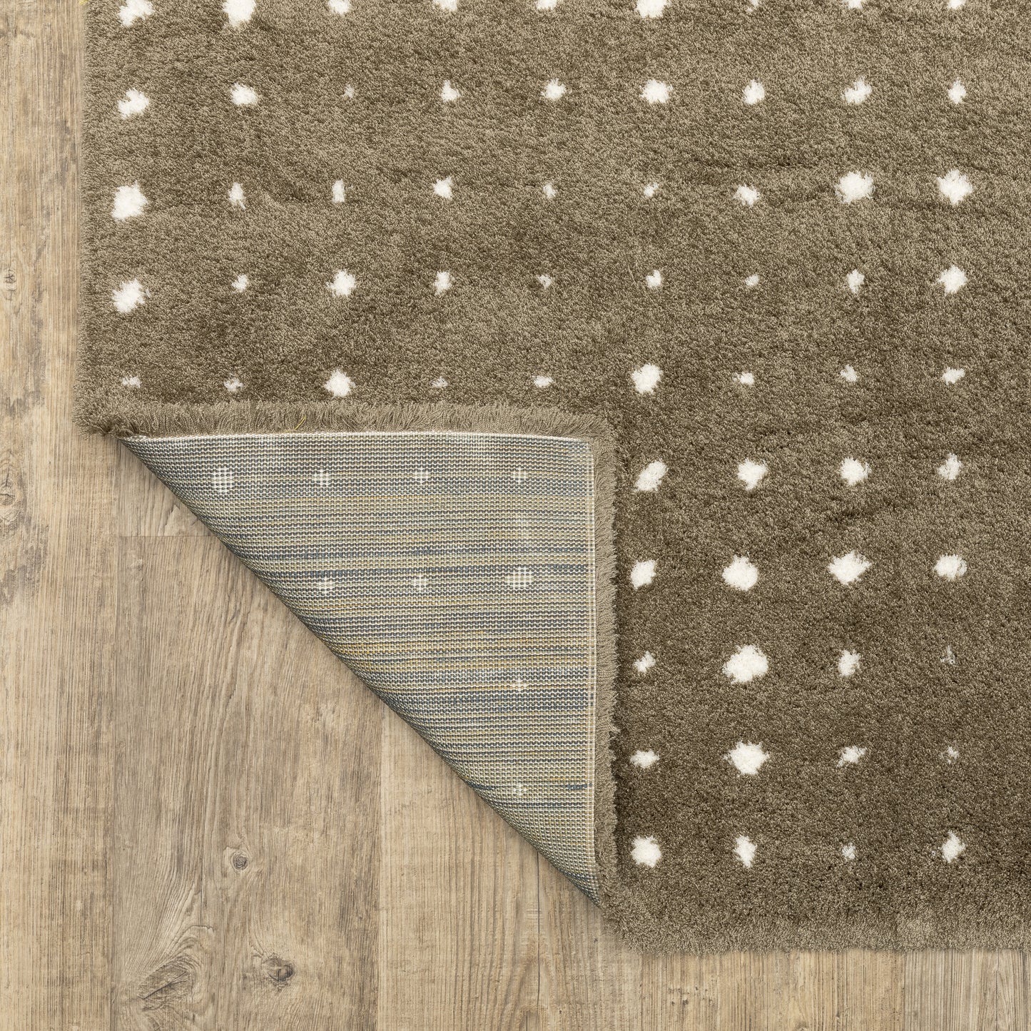 Galileo Circles Brown/ Ivory Geometric Cut Pile Rug