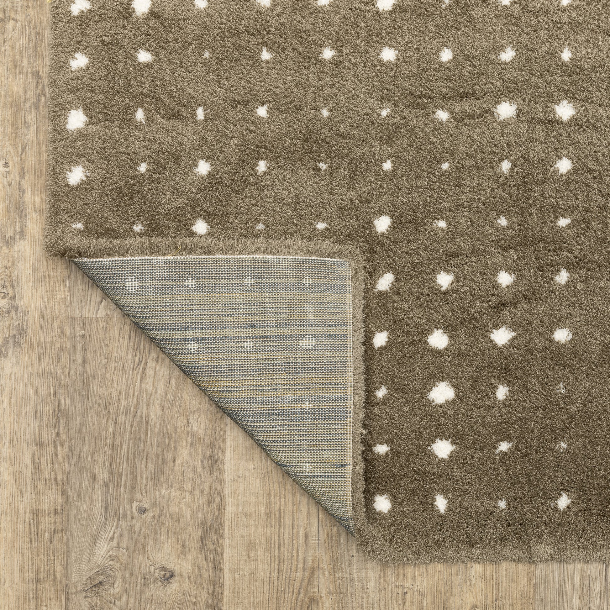 Galileo Circles Brown/ Ivory Geometric Cut Pile Rug
