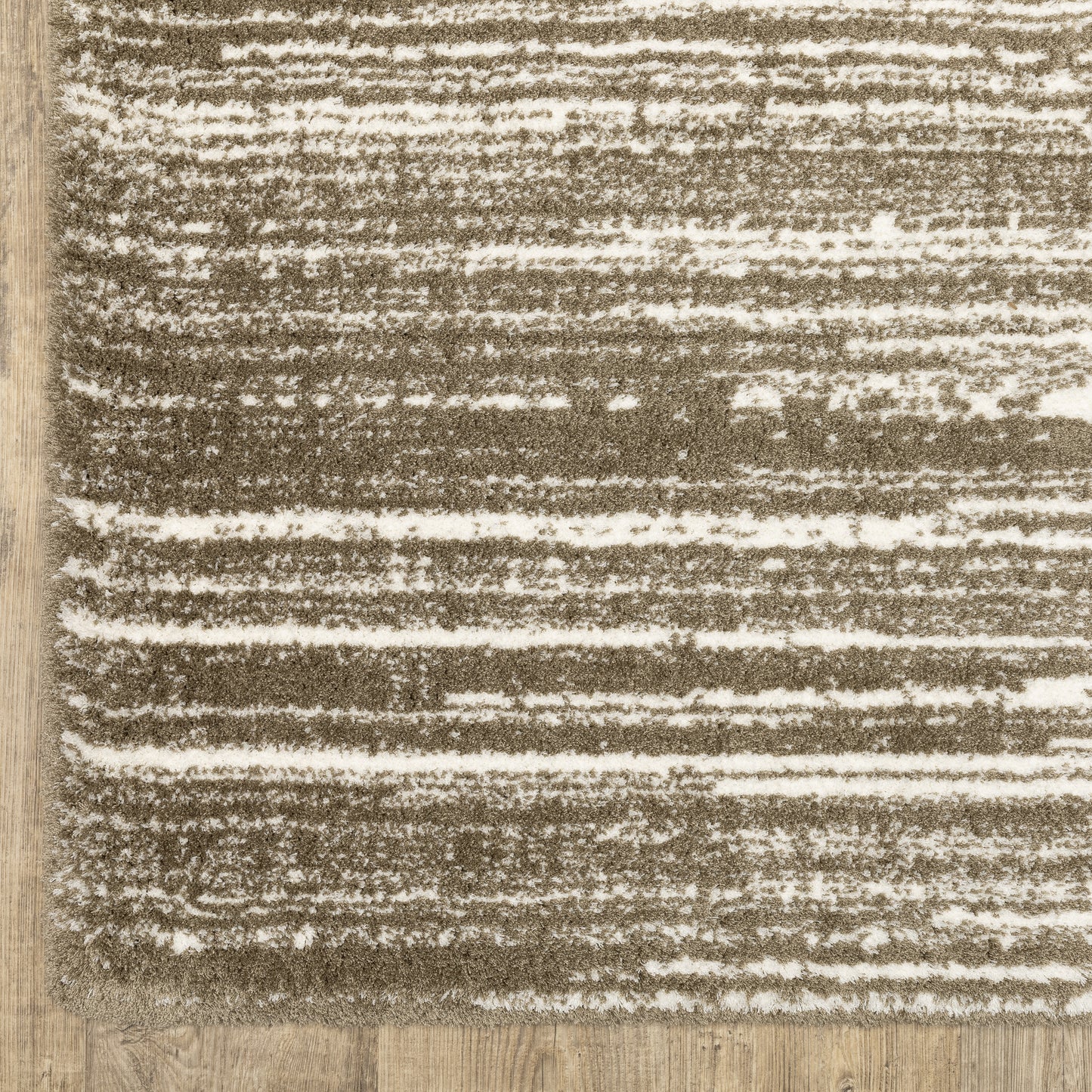 Galileo Distressed Brown/ Ivory Cut Pile Rug