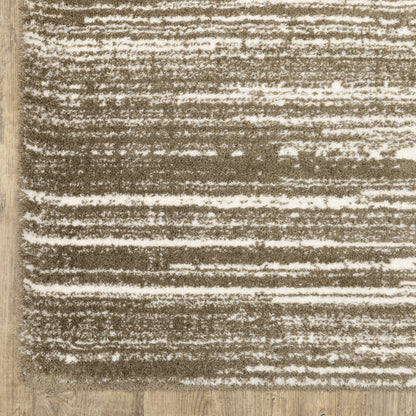 Galileo Distressed Brown/ Ivory Cut Pile Rug