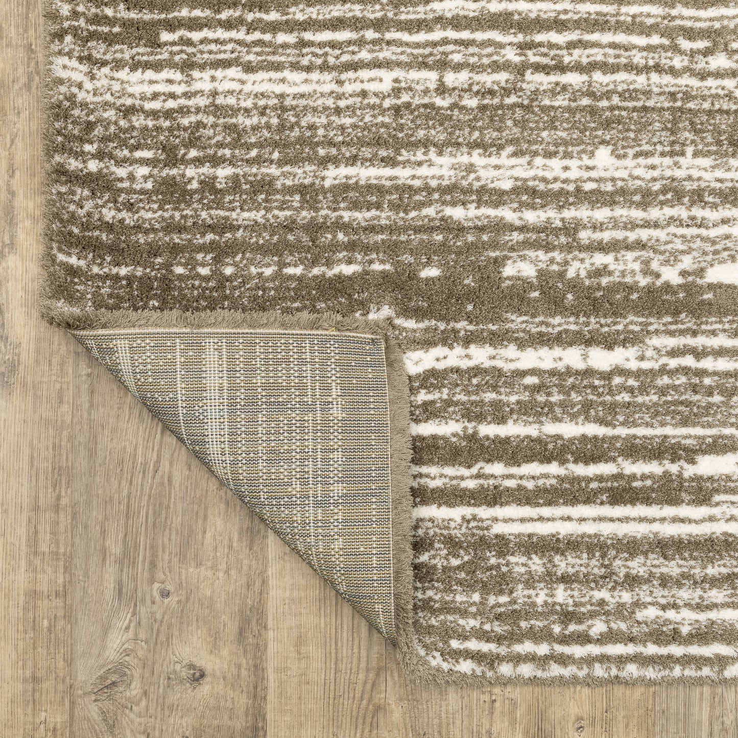 Galileo Distressed Brown/ Ivory Cut Pile Rug