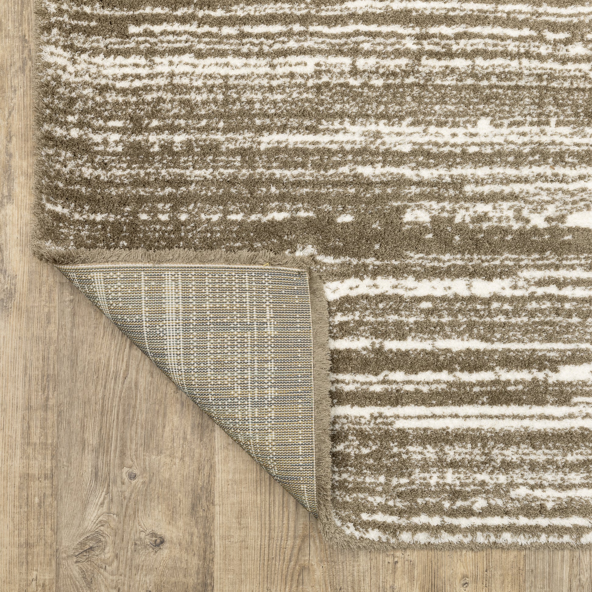 Galileo Distressed Brown/ Ivory Cut Pile Rug