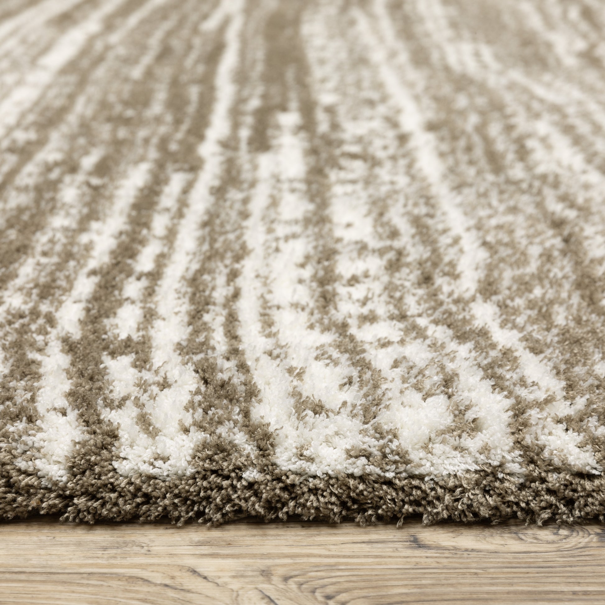 Galileo Distressed Brown/ Ivory Cut Pile Rug