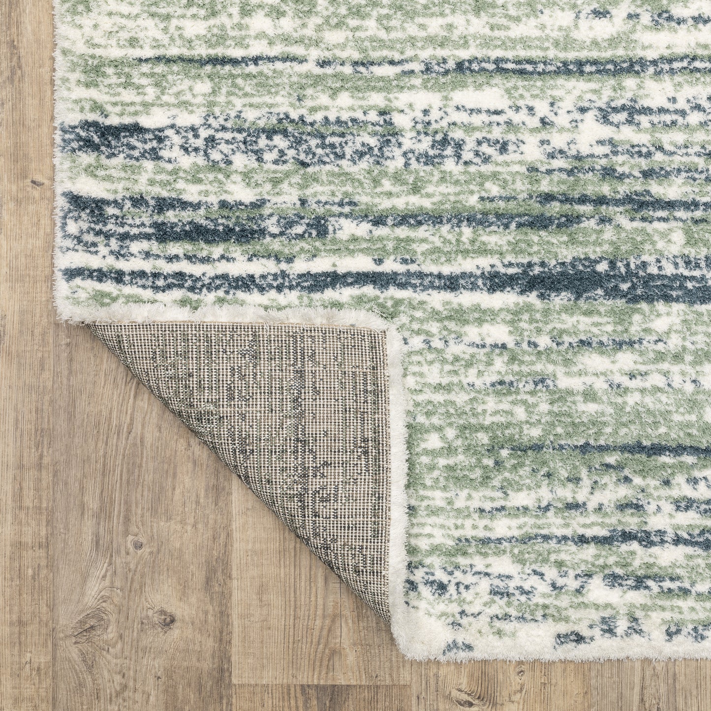 Galileo Distressed Blue/ Green Cut Pile Rug