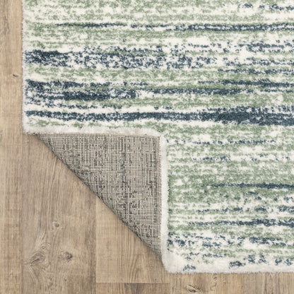 Galileo Distressed Blue/ Green Cut Pile Rug
