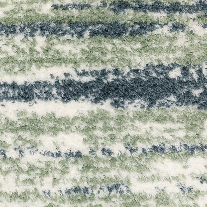 Galileo Distressed Blue/ Green Cut Pile Rug