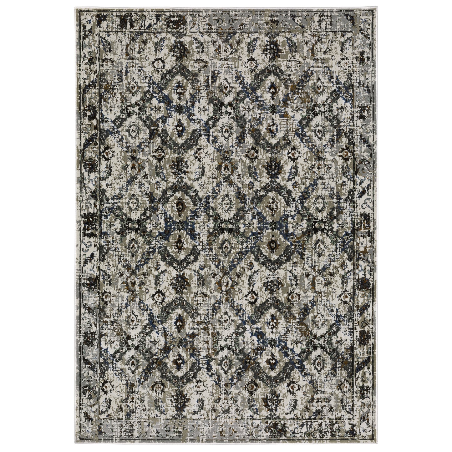 Gemini 1003E Charcoal Distressed Rug