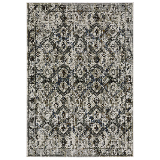 Gemini 1003E Charcoal Distressed Rug