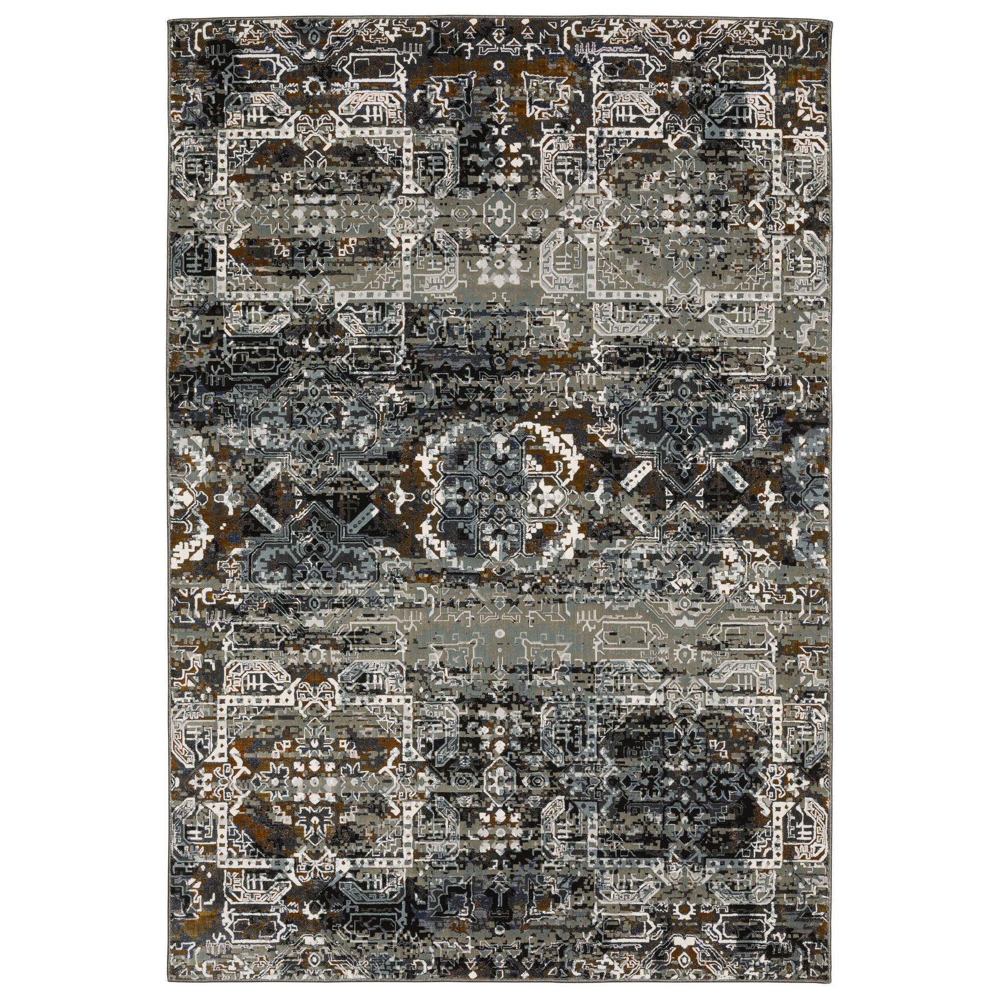 Gemini 2060V Charcoal Distressed Rug