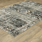 Gemini 2060V Charcoal Distressed Rug