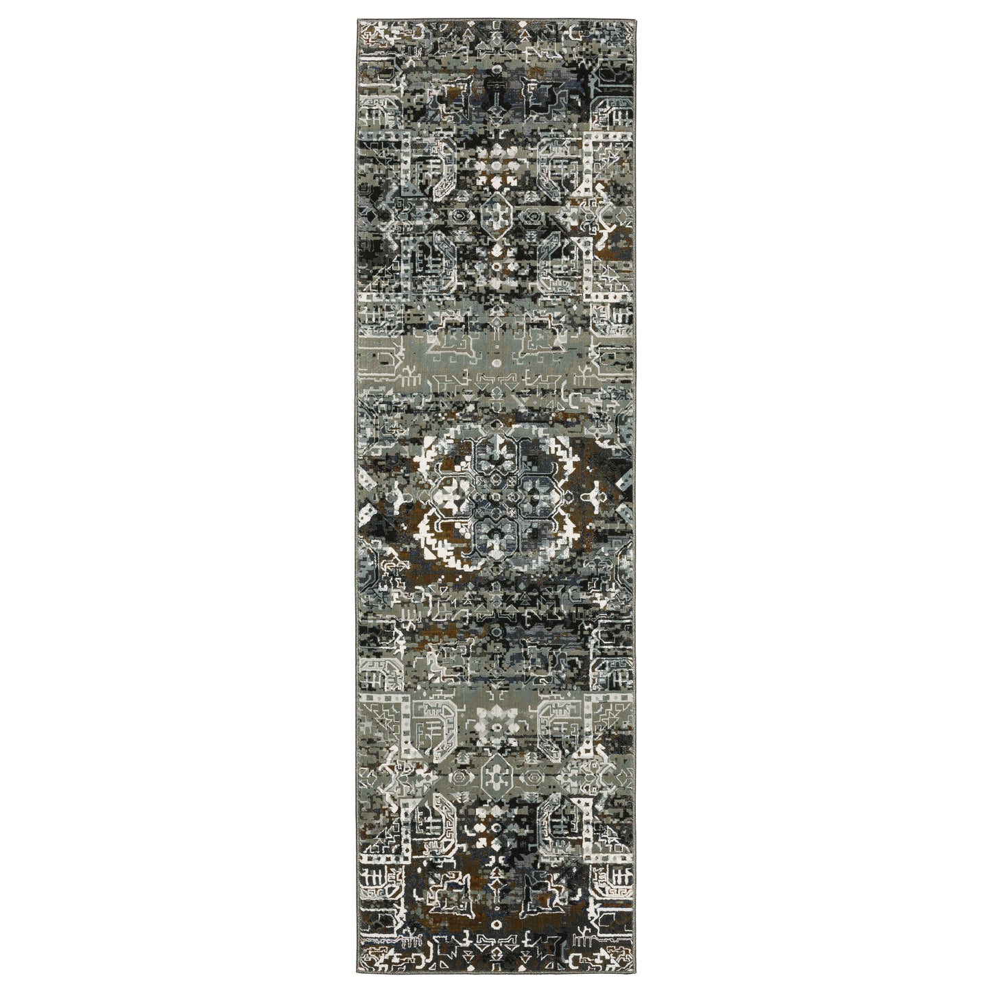 Gemini 2060V Charcoal Distressed Rug