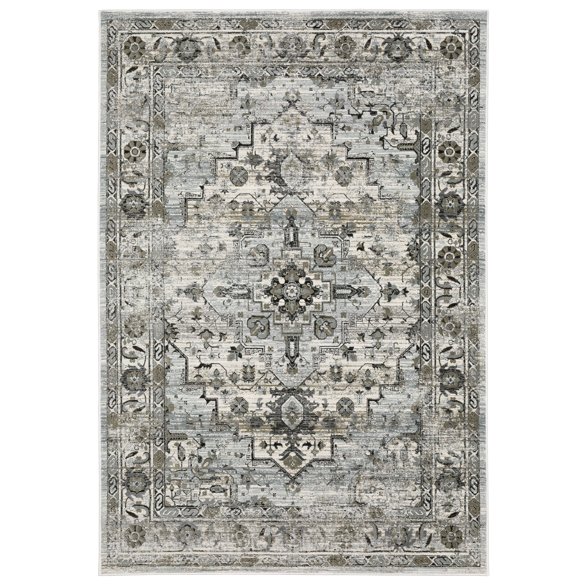 Gemini 020Z2 Grey Distressed Rug