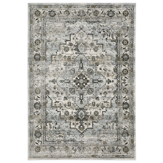Gemini 020Z2 Grey Distressed Rug