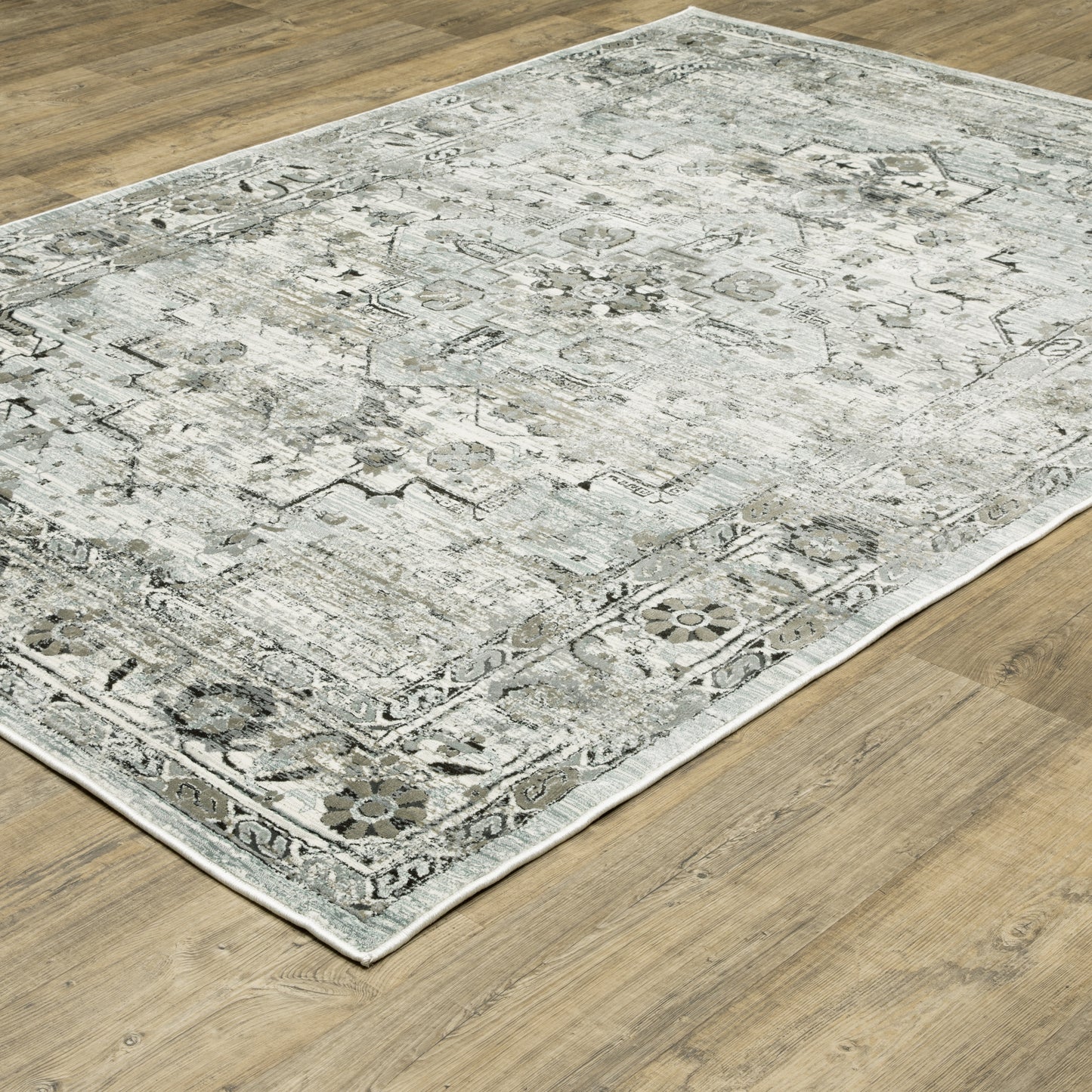 Gemini 020Z2 Grey Distressed Rug