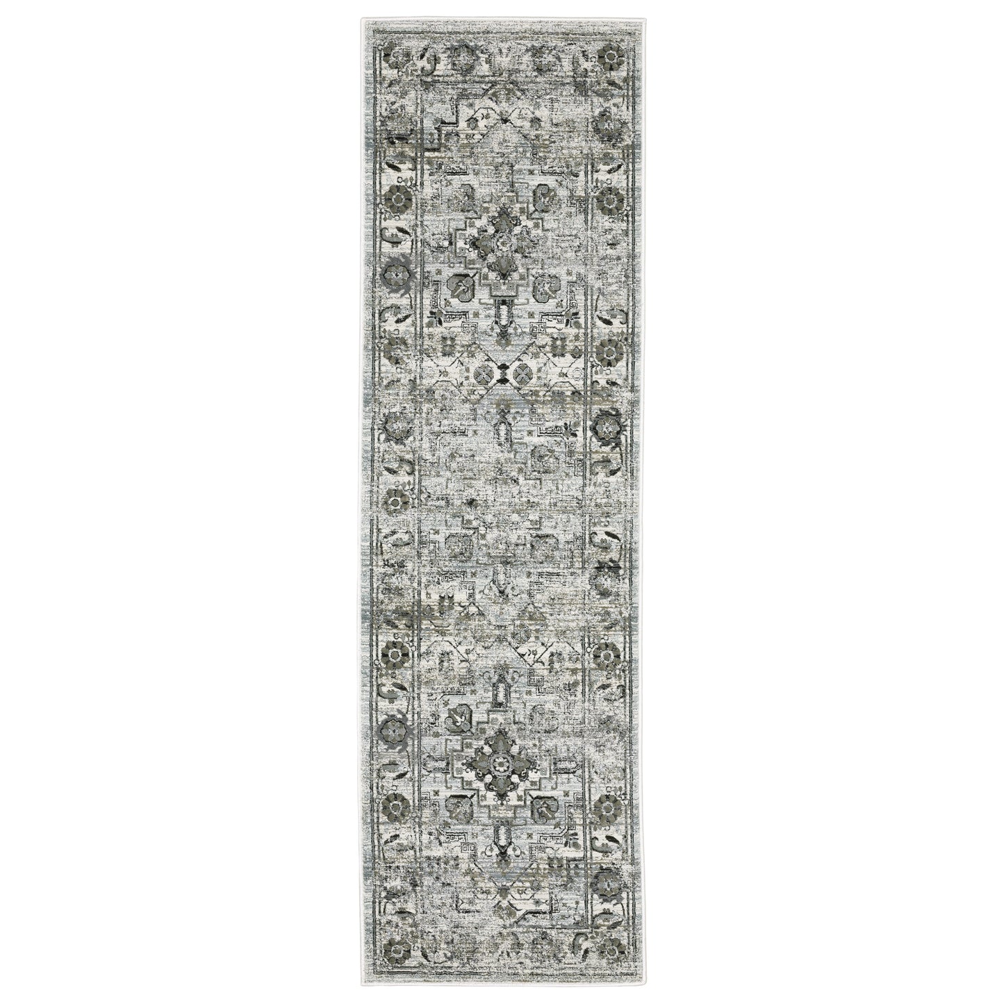 Gemini 020Z2 Grey Distressed Rug