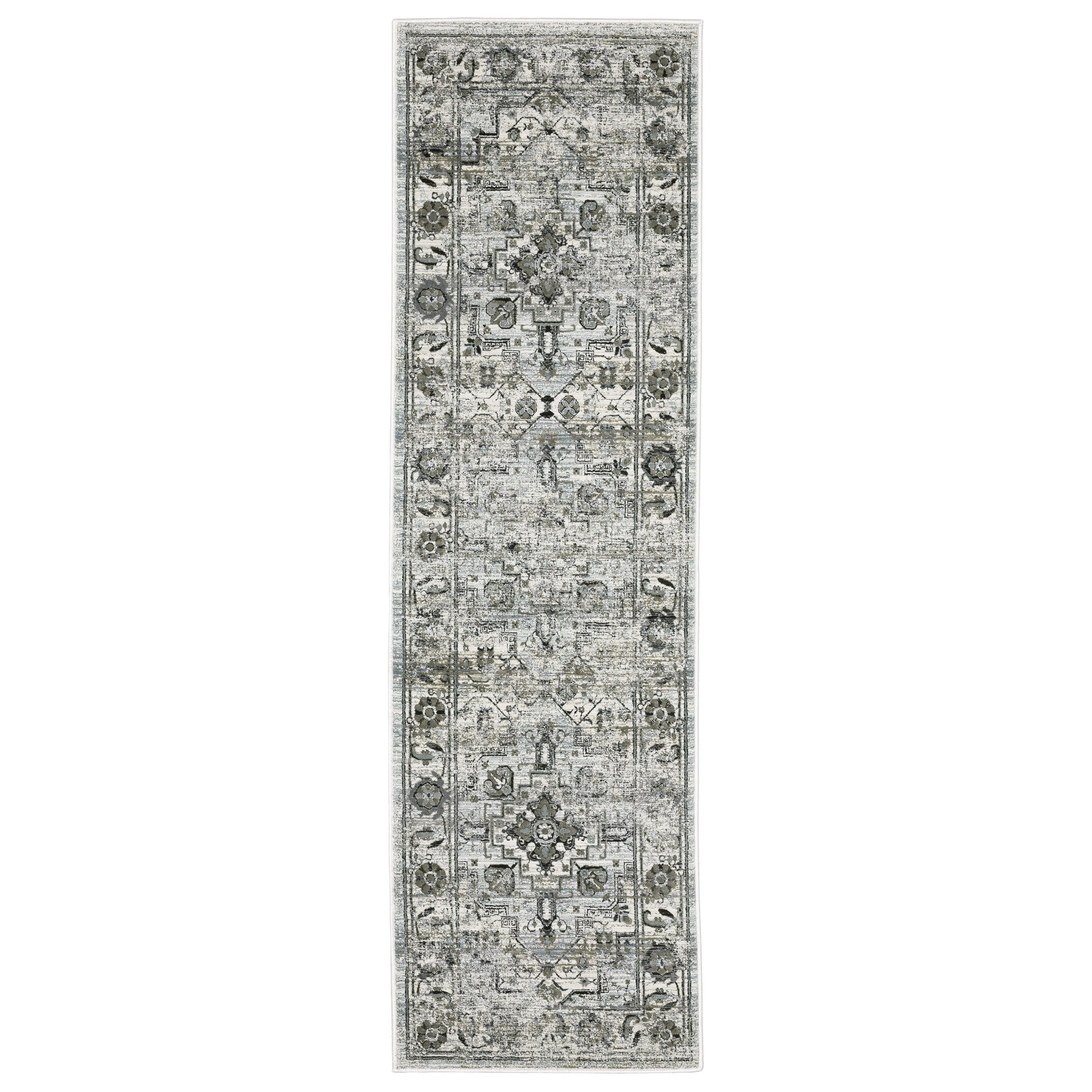 Gemini 020Z2 Grey Distressed Rug