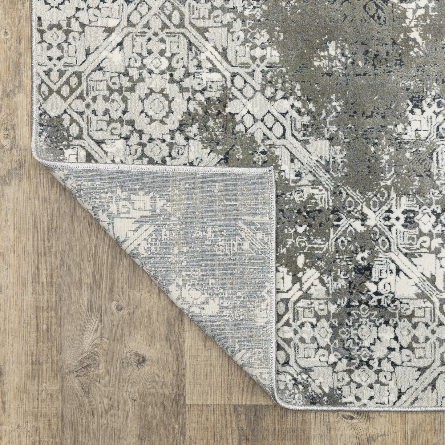 Gemini Distressed Beige/ Grey Abstract Cut Pile Rug