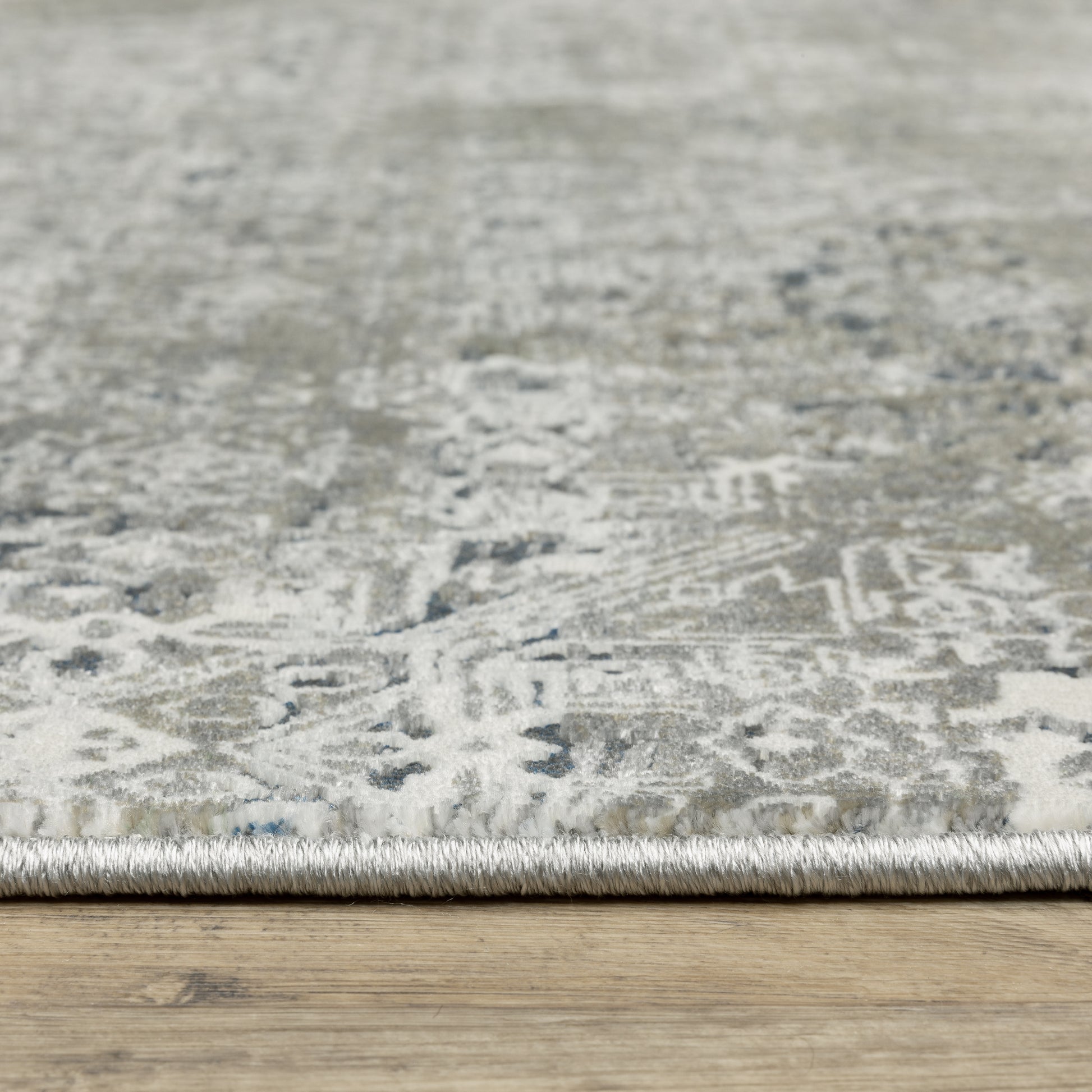 Gemini Distressed Beige/ Grey Abstract Cut Pile Rug