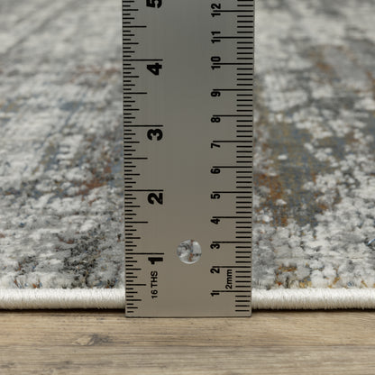 Gemini Distressed Charcoal/ Grey Abstract Cut Pile Rug