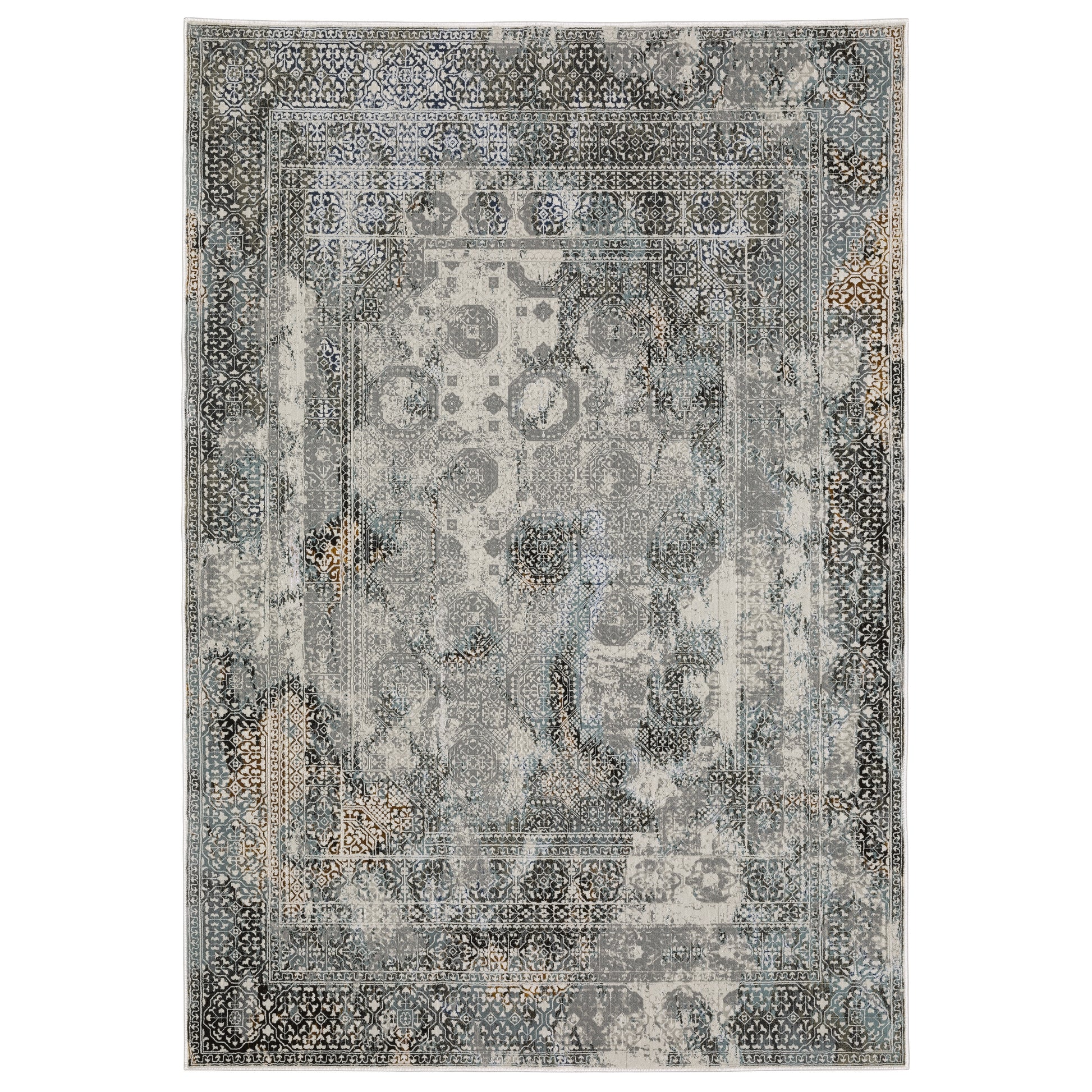 Gemini 4153F Grey Distressed Rug