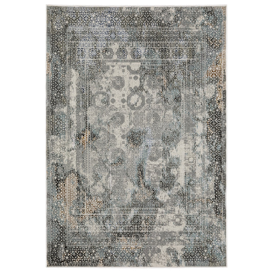 Gemini 4153F Grey Distressed Rug