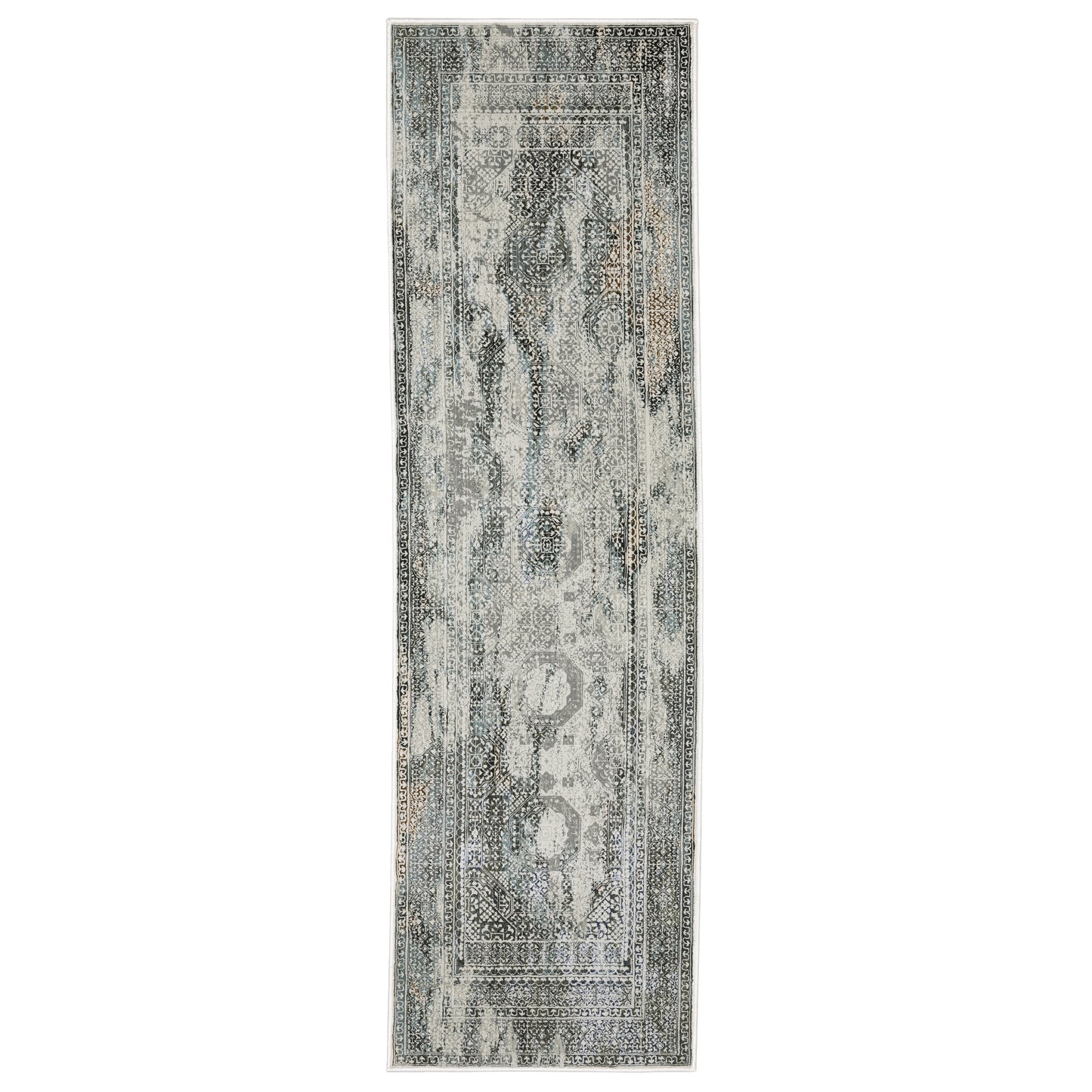 Gemini 4153F Grey Distressed Rug