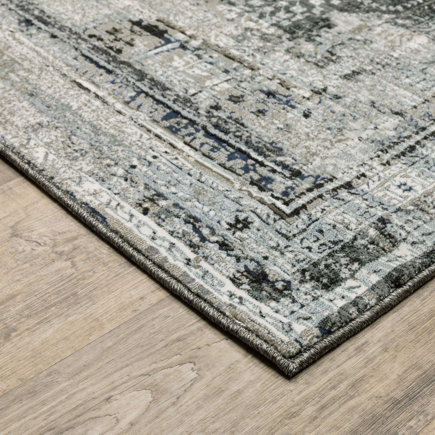 Gemini 070N2 Charcoal Distressed Rug