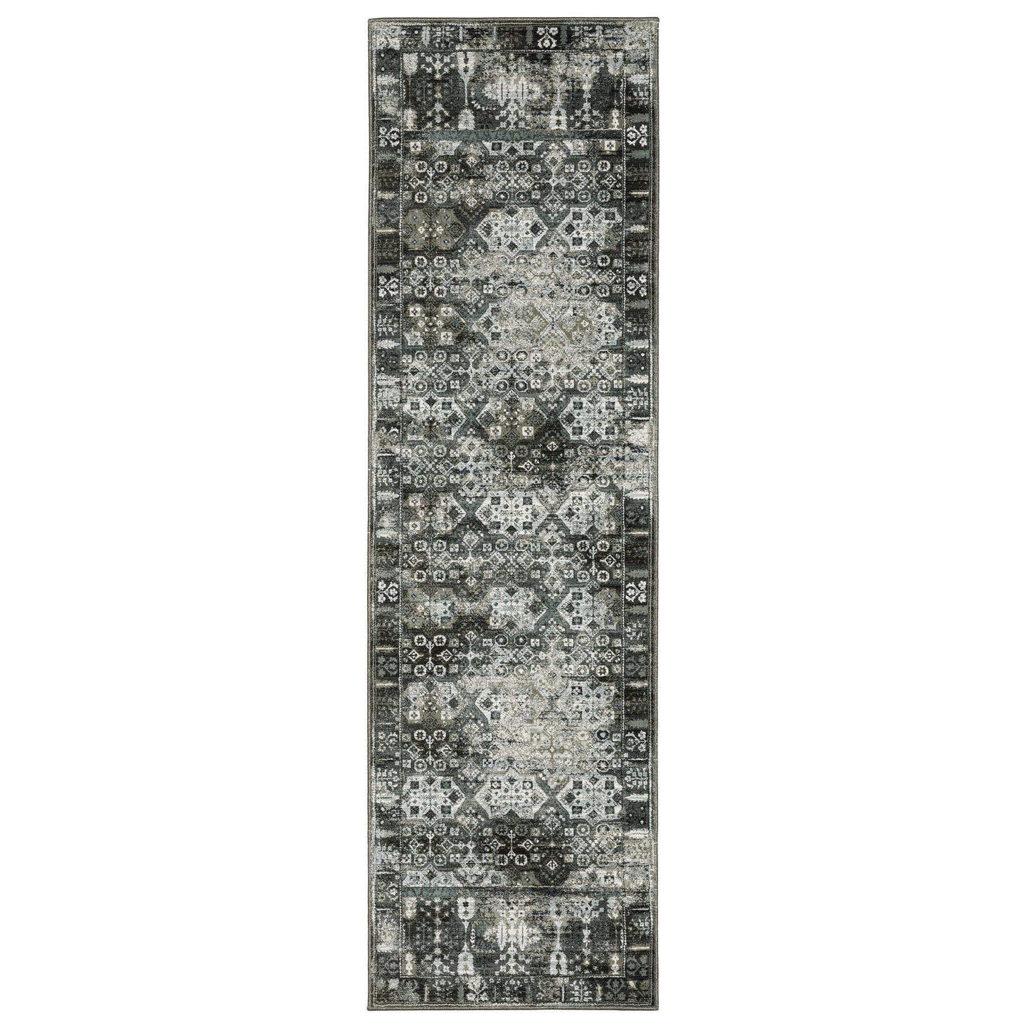 Gemini 070N2 Charcoal Distressed Rug