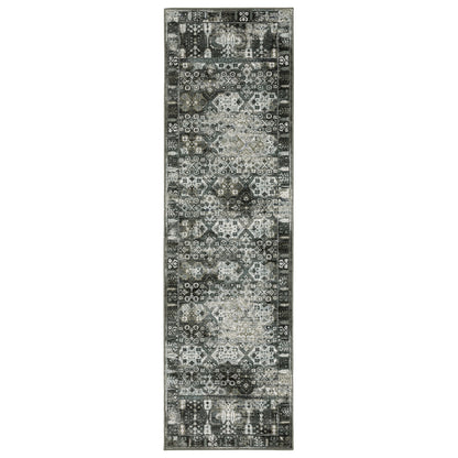 Gemini 070N2 Charcoal Distressed Rug