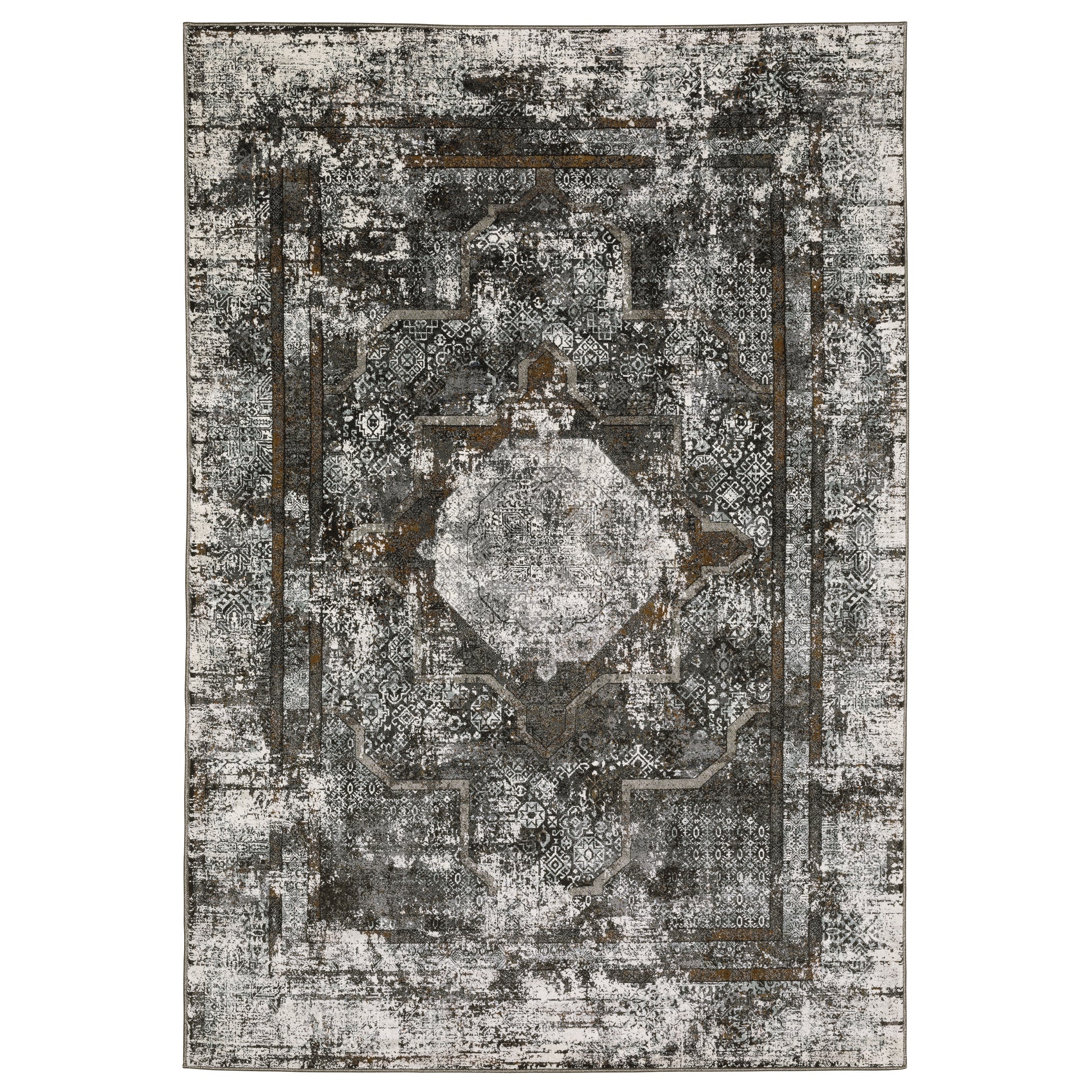 Gemini 090O2 Charcoal Distressed Rug