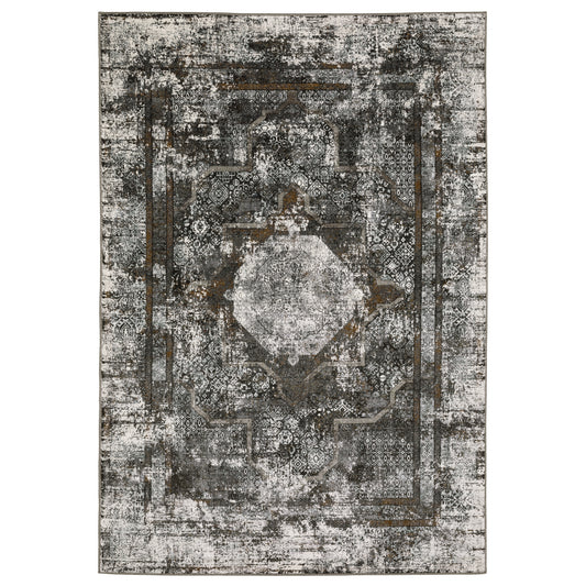 Gemini 090O2 Charcoal Distressed Rug