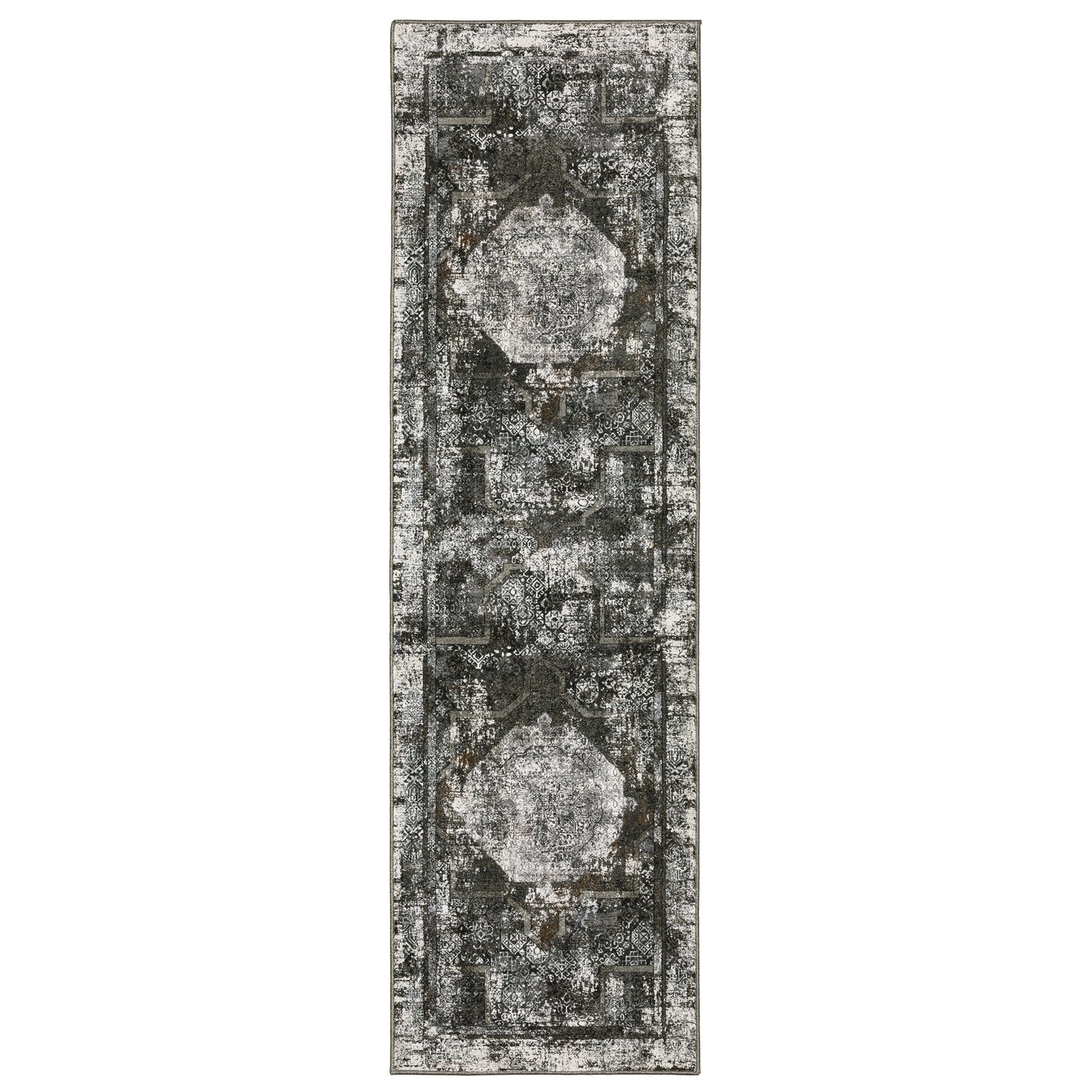 Gemini 090O2 Charcoal Distressed Rug