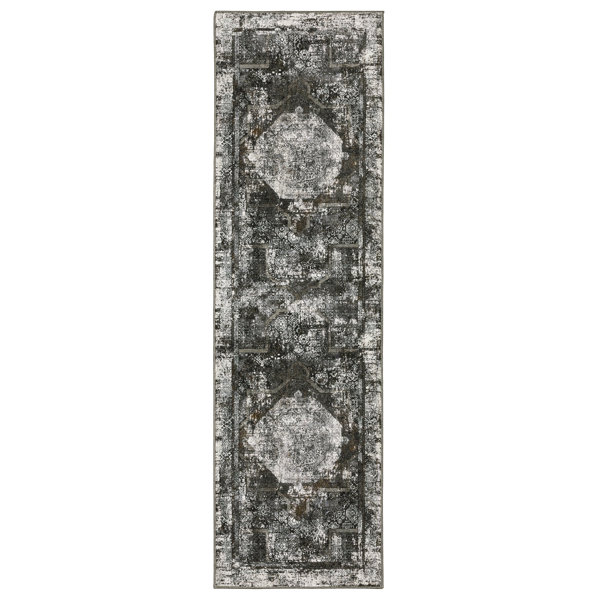 Gemini 090O2 Charcoal Distressed Rug