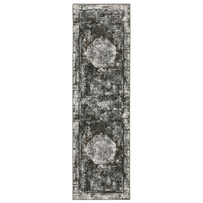 Gemini 090O2 Charcoal Distressed Rug