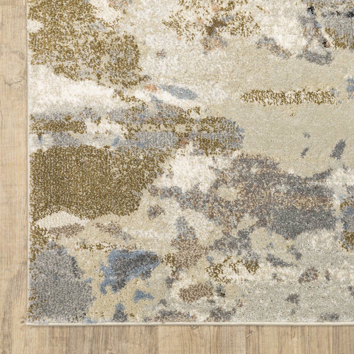 Gemma Abstract Gold/ Rust Cut Pile Rug